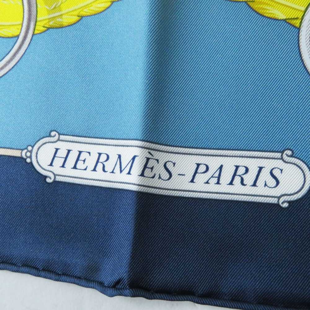 HERMES scarf silk MARINE/BLEU GLACIE Carre90 - image 8