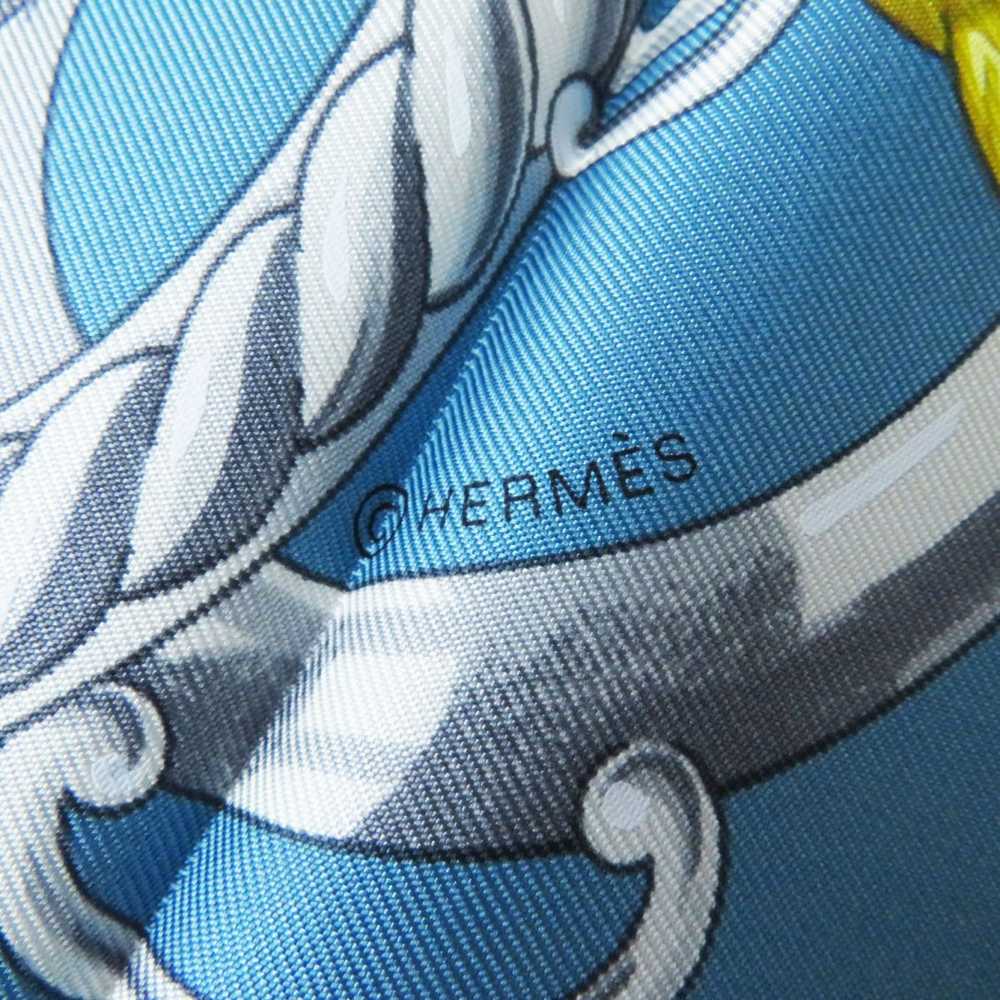 HERMES scarf silk MARINE/BLEU GLACIE Carre90 - image 9