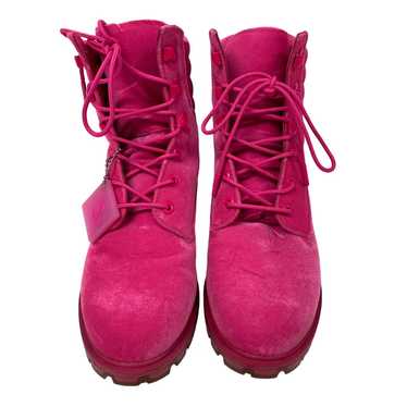 JIMMY CHOO boots leather pink Timberland Short Boo