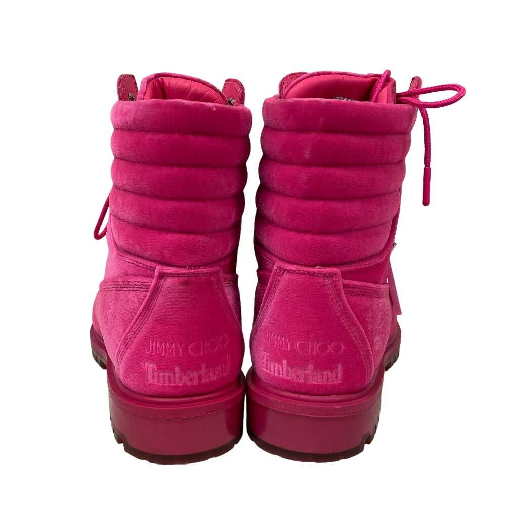 JIMMY CHOO boots leather pink Timberland Short Bo… - image 7