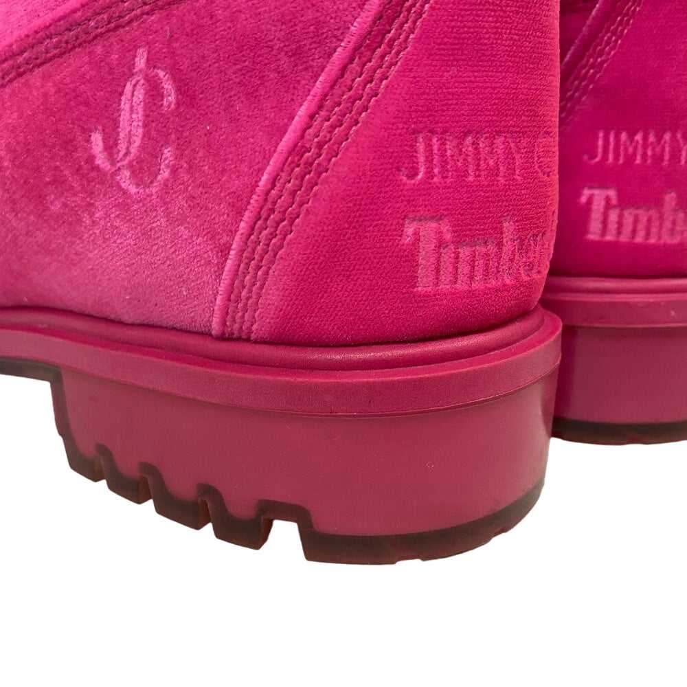 JIMMY CHOO boots leather pink Timberland Short Bo… - image 8