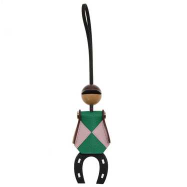 HERMES key ring Vauvarenia black Jockey bag charm… - image 1