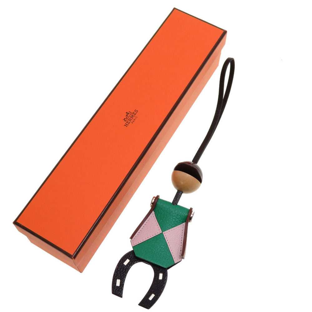 HERMES key ring Vauvarenia black Jockey bag charm… - image 2