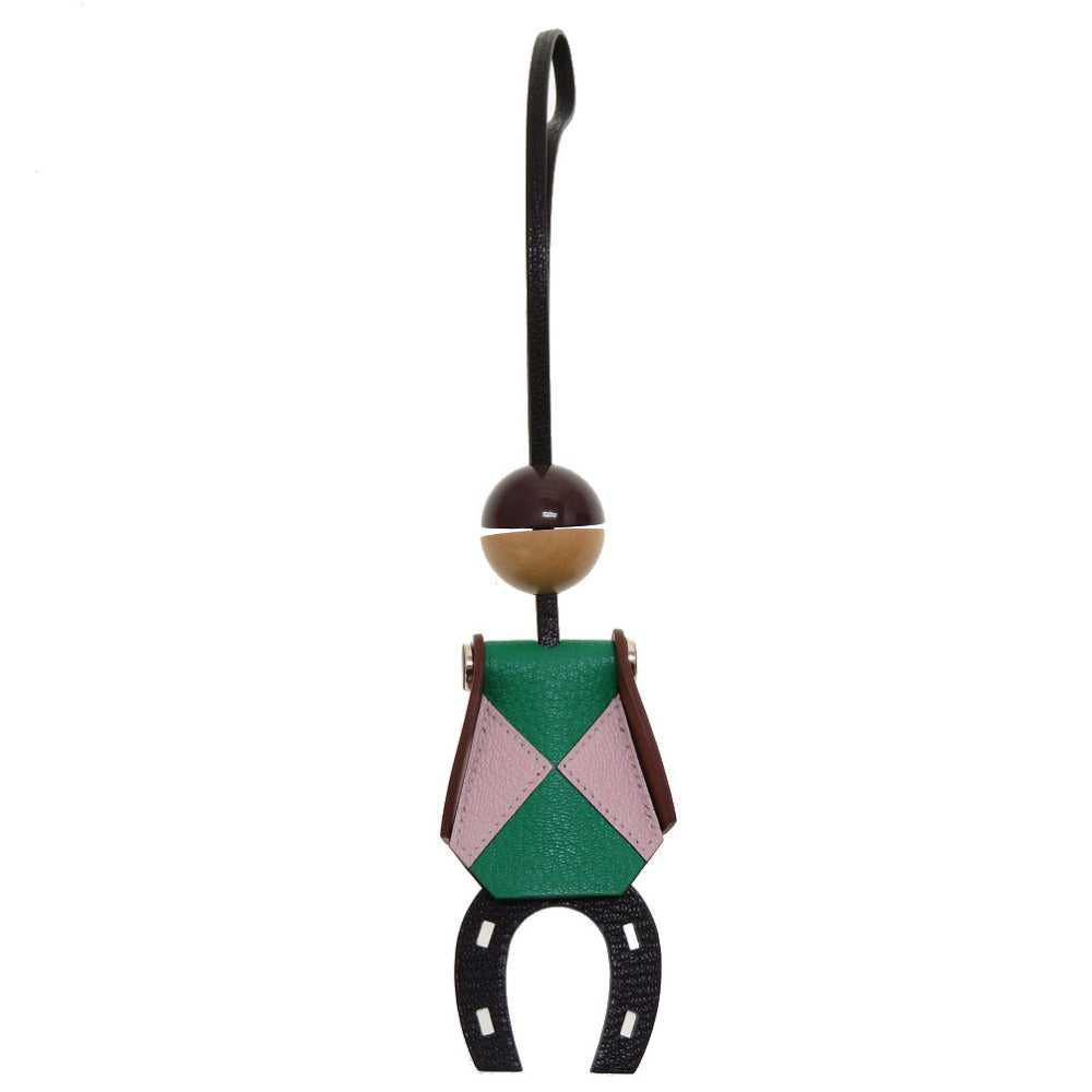 HERMES key ring Vauvarenia black Jockey bag charm… - image 3