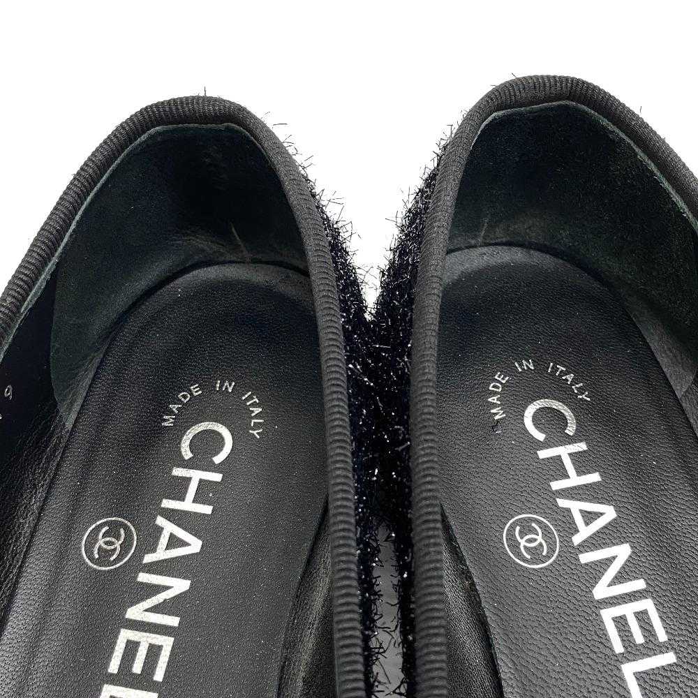 CHANEL Ballet shoes G02819 Leather, Fabric black … - image 6