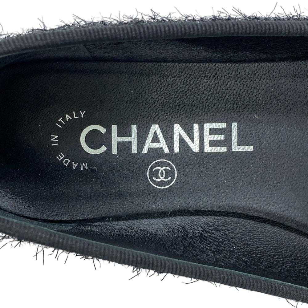 CHANEL Ballet shoes G02819 Leather, Fabric black … - image 9