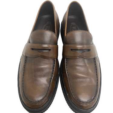 TOD'S loafers leather Brown Coin loafers mens 8 U… - image 1