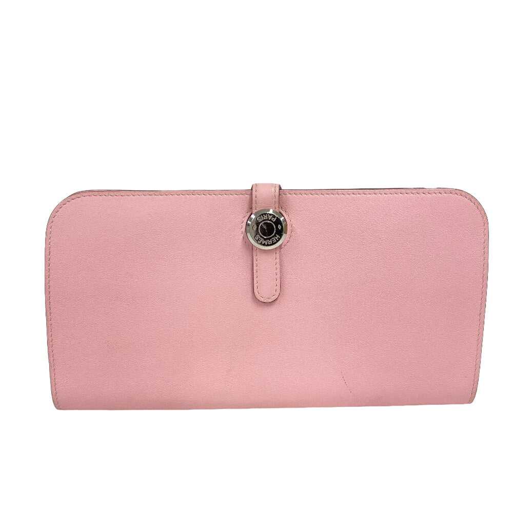 HERMES Long Wallet Purse Vaux Swift pink 2015 Dog… - image 1