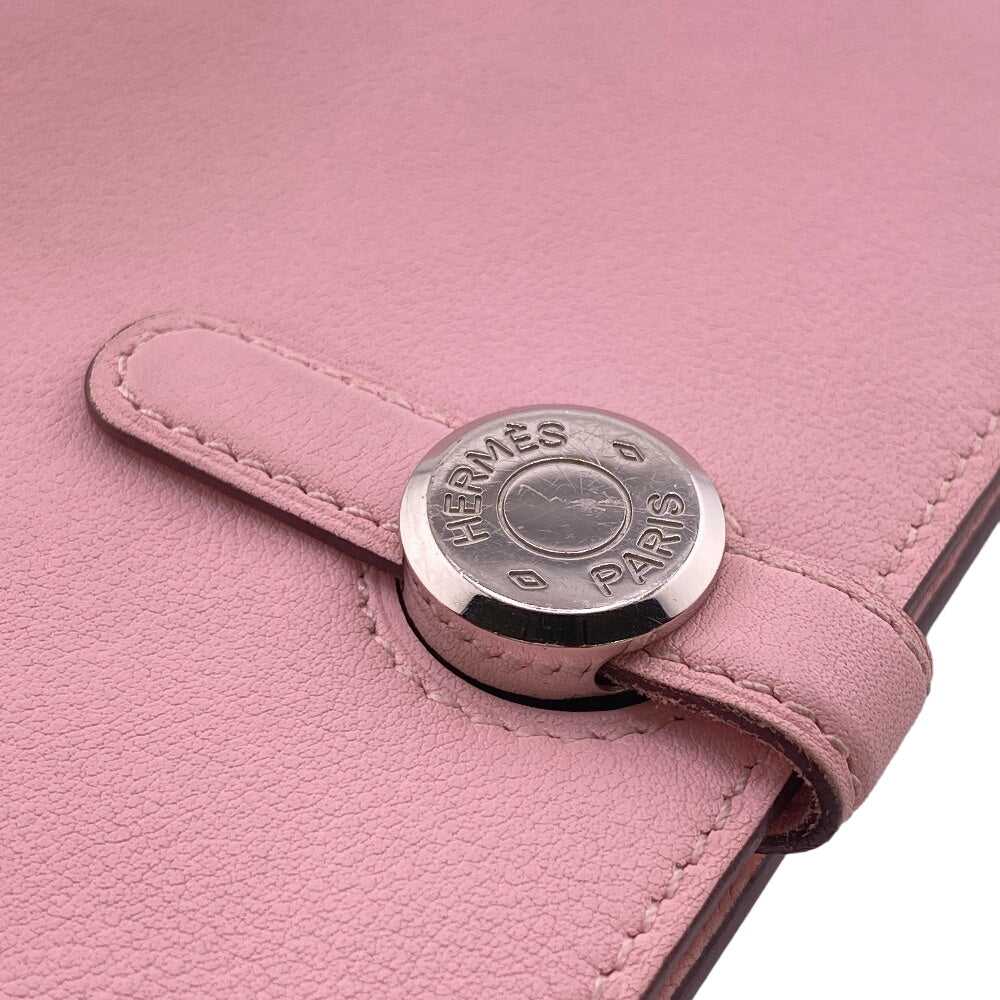 HERMES Long Wallet Purse Vaux Swift pink 2015 Dog… - image 5