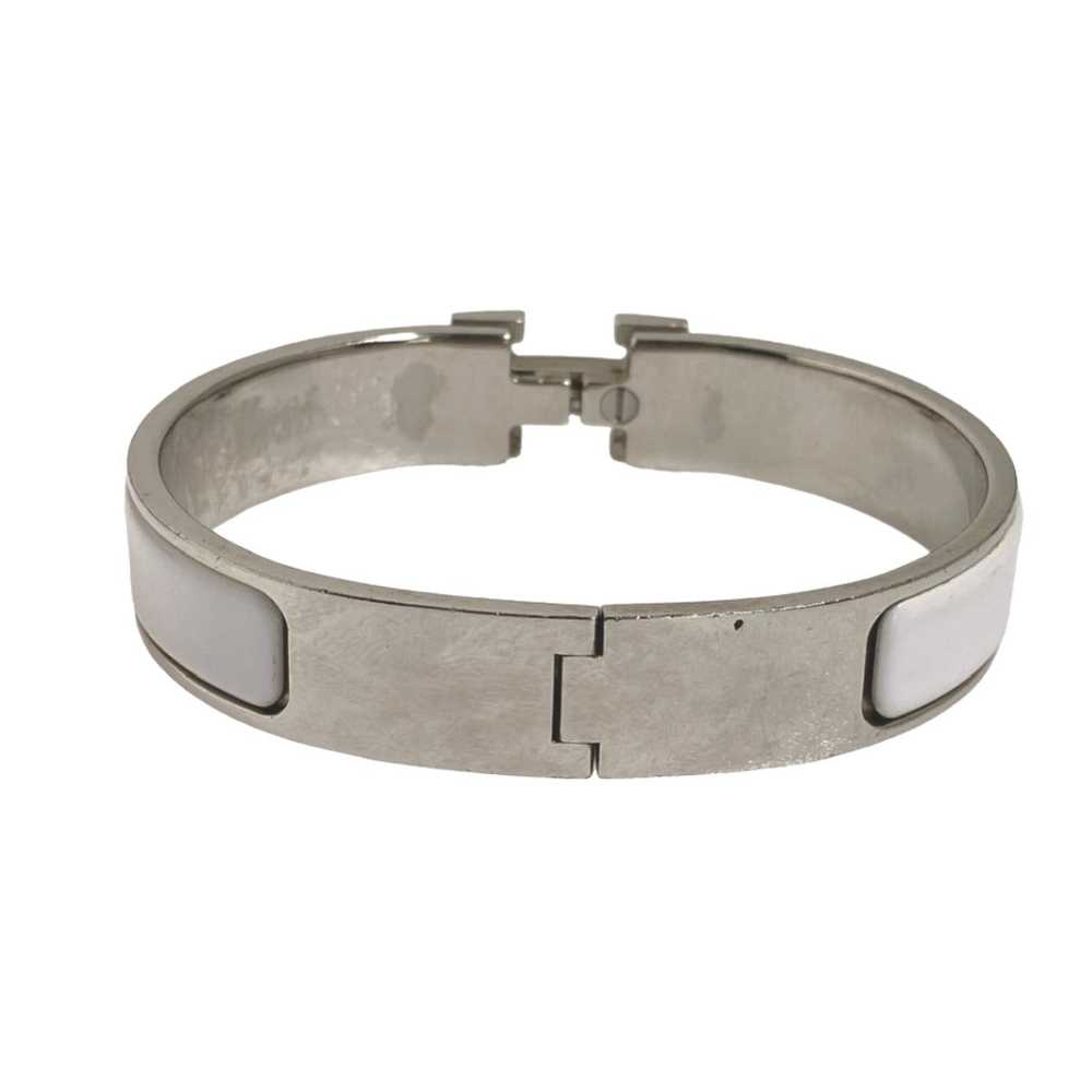 HERMES Bangle Metal, Gold Plated White x silver b… - image 5