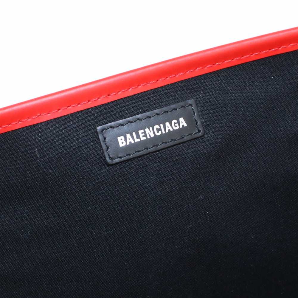 BALENCIAGA 339933 Navy kabas S Tote Bag canvas wh… - image 5