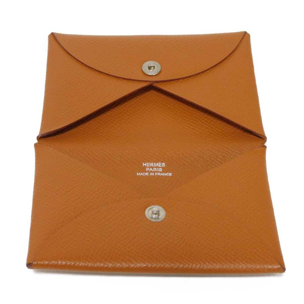 HERMES Card Case Epsom gold Calvi Women(Unisex) U… - image 5