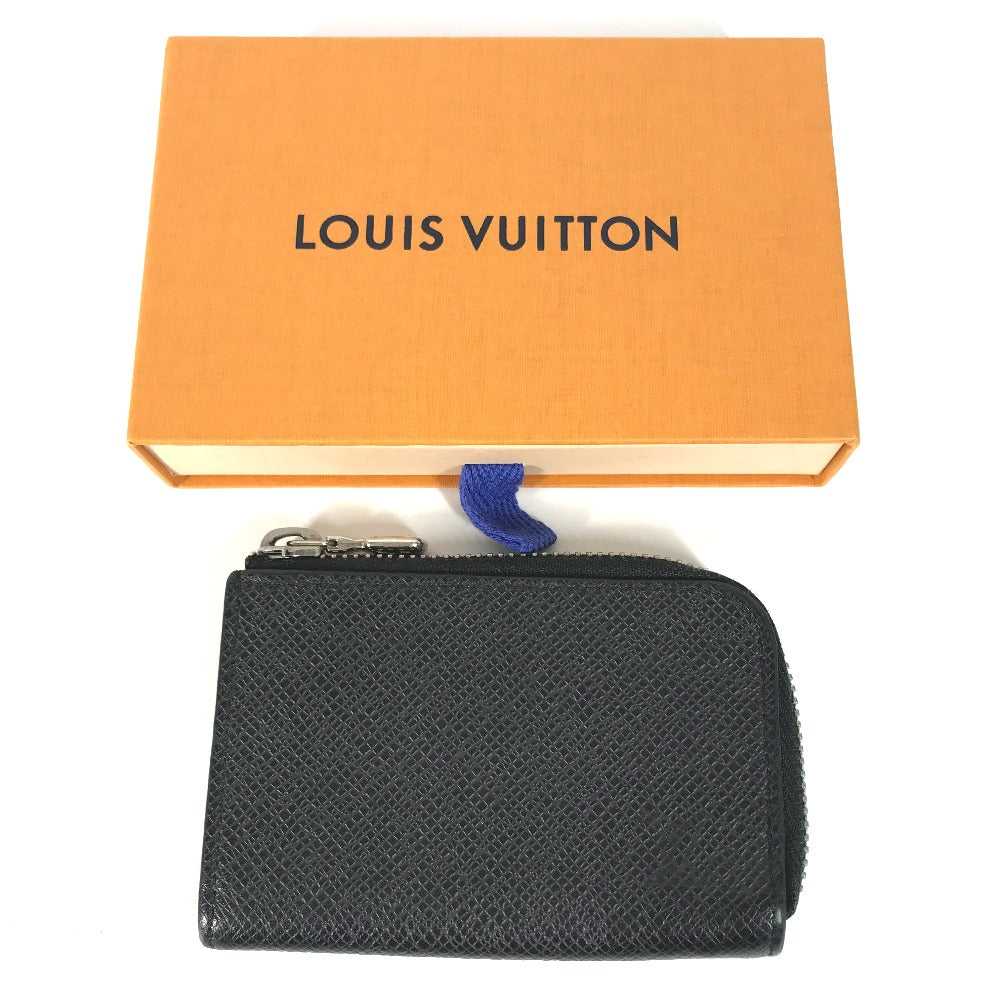 LOUIS VUITTON Coin case M63375 Taiga Leather blac… - image 11