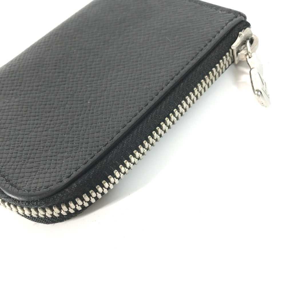 LOUIS VUITTON Coin case M63375 Taiga Leather blac… - image 4