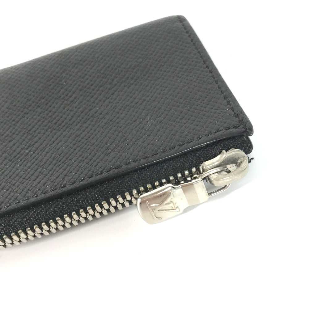 LOUIS VUITTON Coin case M63375 Taiga Leather blac… - image 5