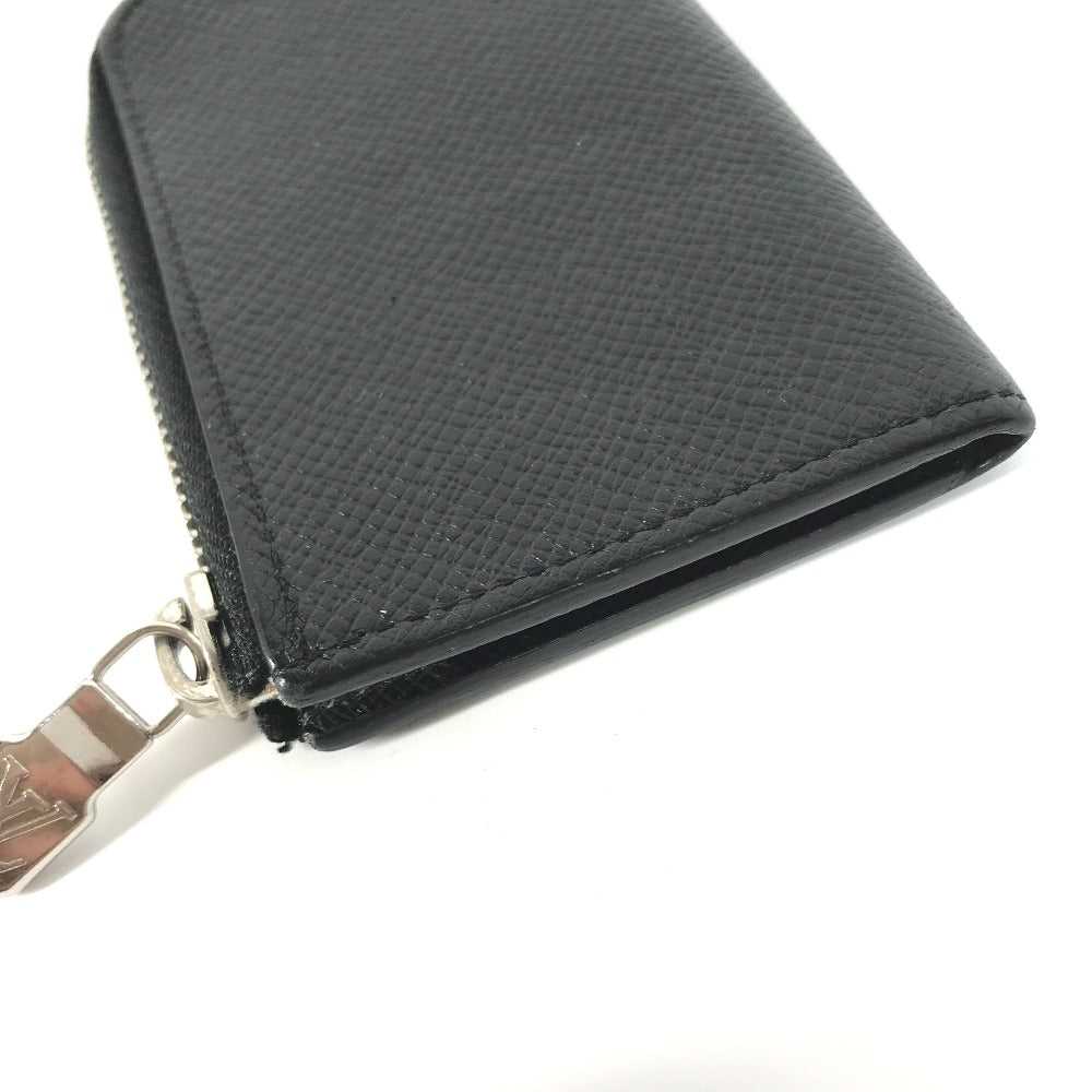 LOUIS VUITTON Coin case M63375 Taiga Leather blac… - image 6