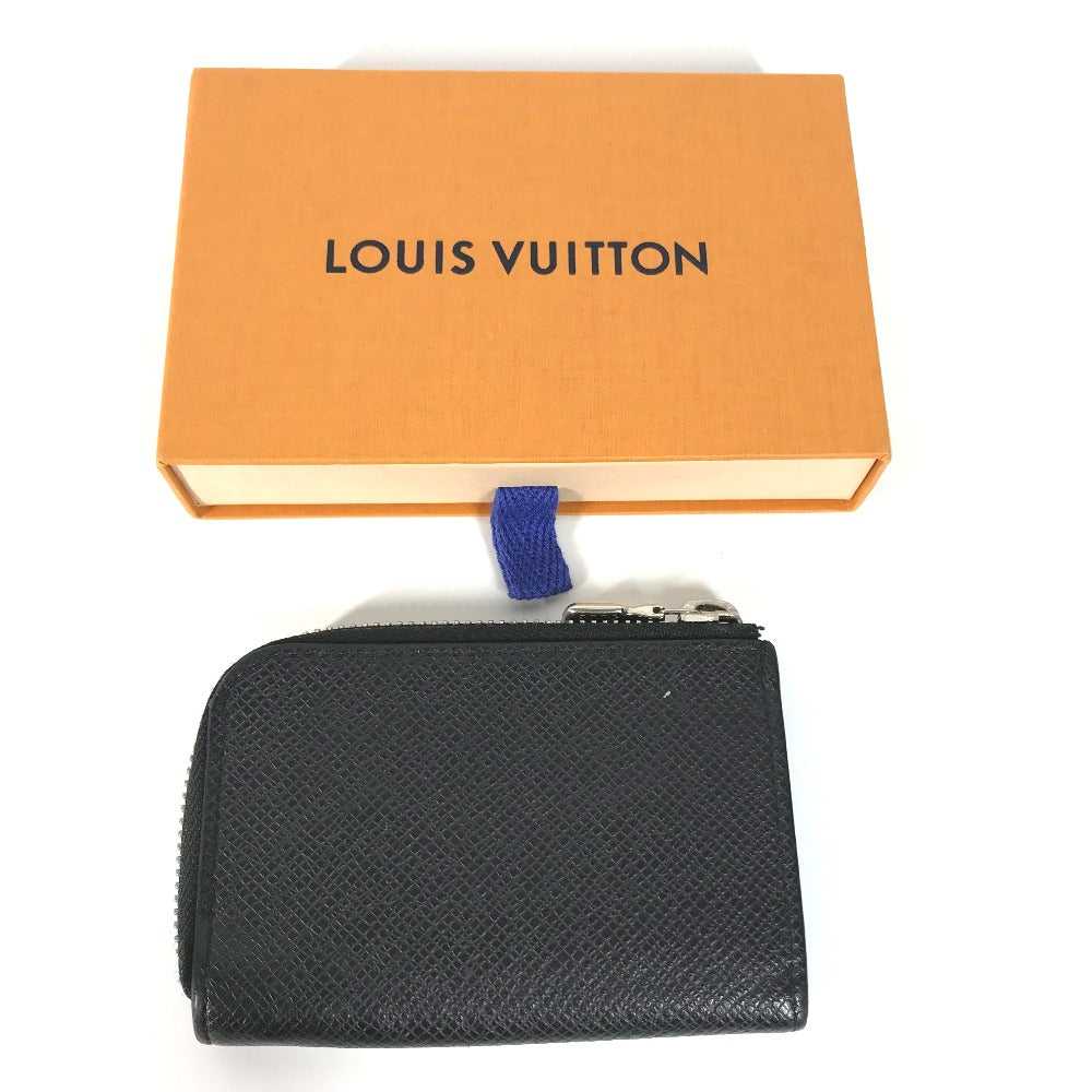 LOUIS VUITTON Coin case M63375 Taiga Leather blac… - image 8