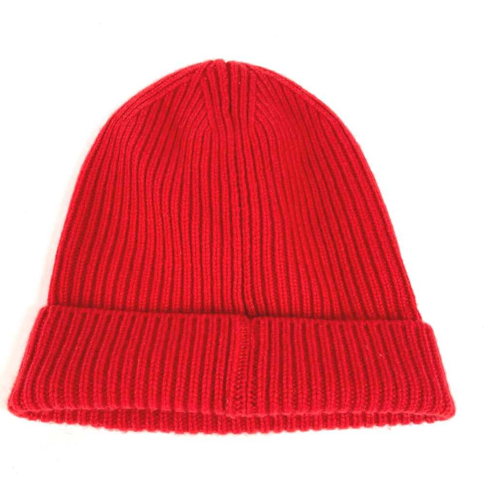 LOUIS VUITTON Knit hat MP3249 cashmere Red LV log… - image 3