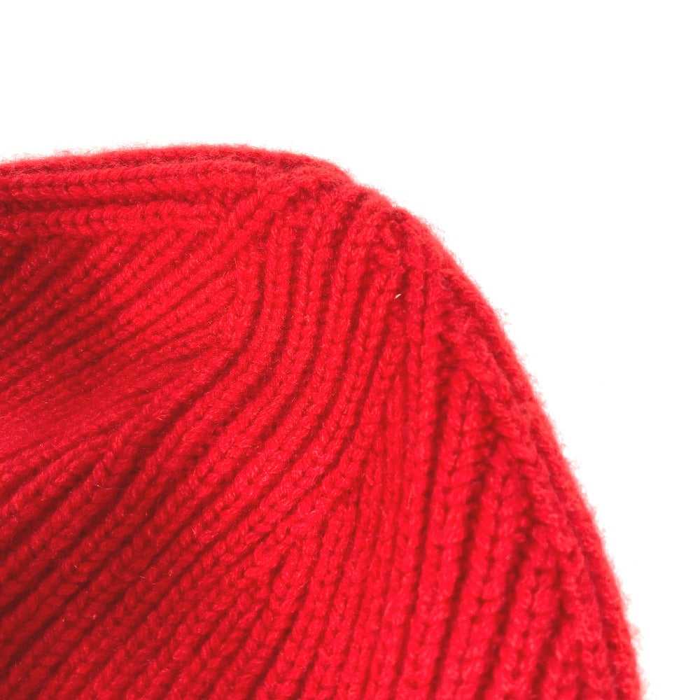 LOUIS VUITTON Knit hat MP3249 cashmere Red LV log… - image 8