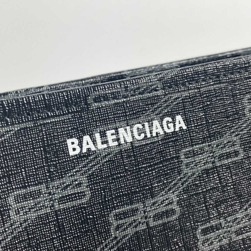 BALENCIAGA Tote Bag 702698 leather black BB Monog… - image 8