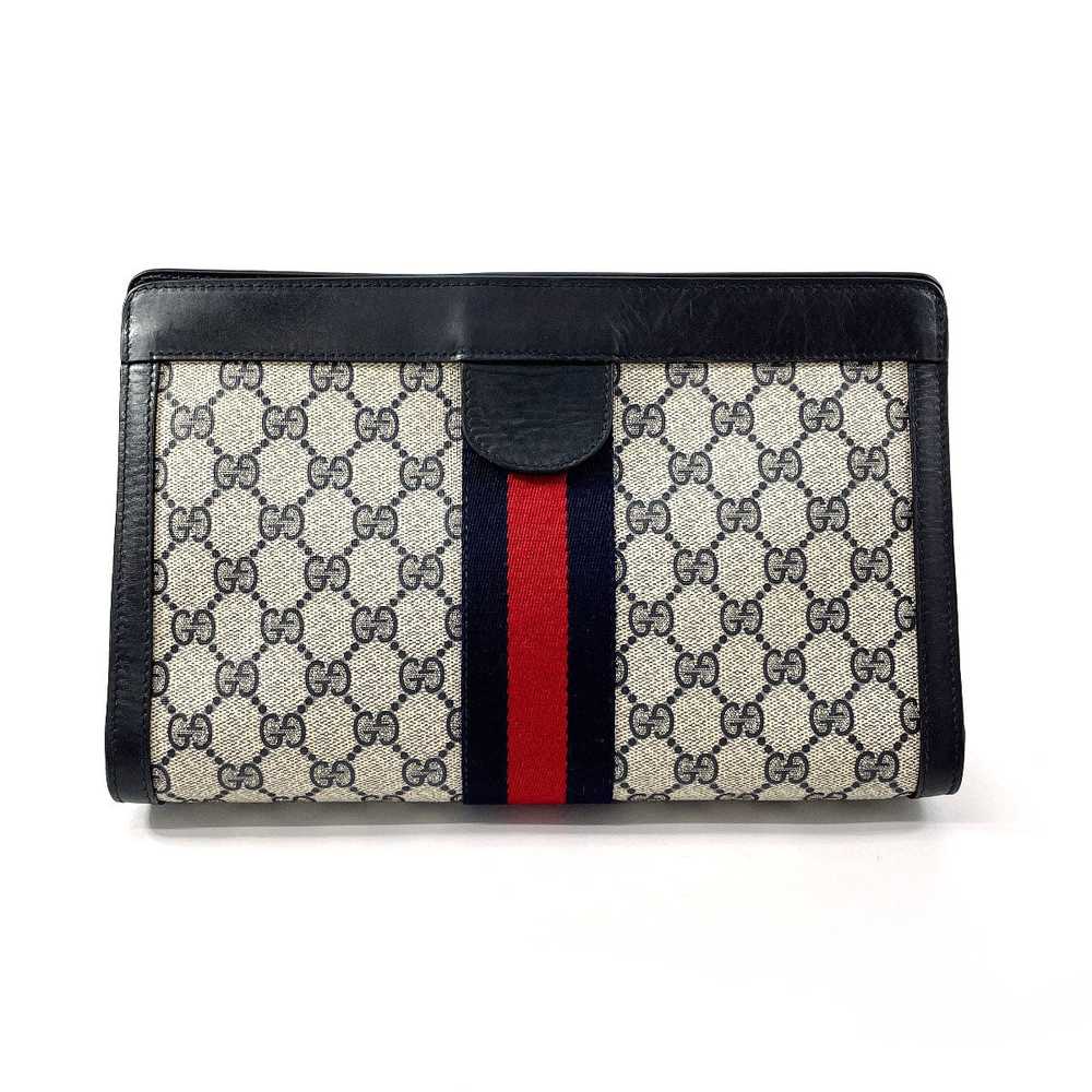 GUCCI business bag GG Supreme canvas, leather Nav… - image 3