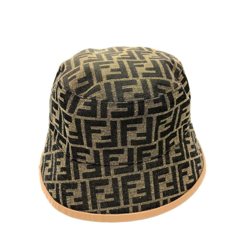 FENDI hat FXQ801 Polyester, Cotton Brown Zucca Bu… - image 1