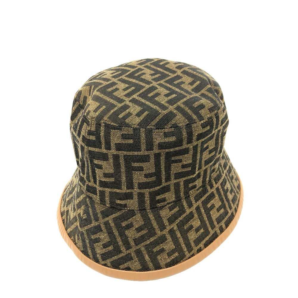 FENDI hat FXQ801 Polyester, Cotton Brown Zucca Bu… - image 2