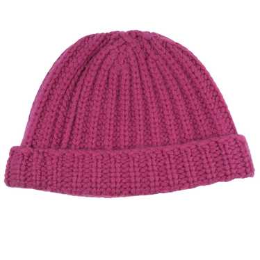 HERMES Knit cap wool pink Women(Unisex) Used Authe