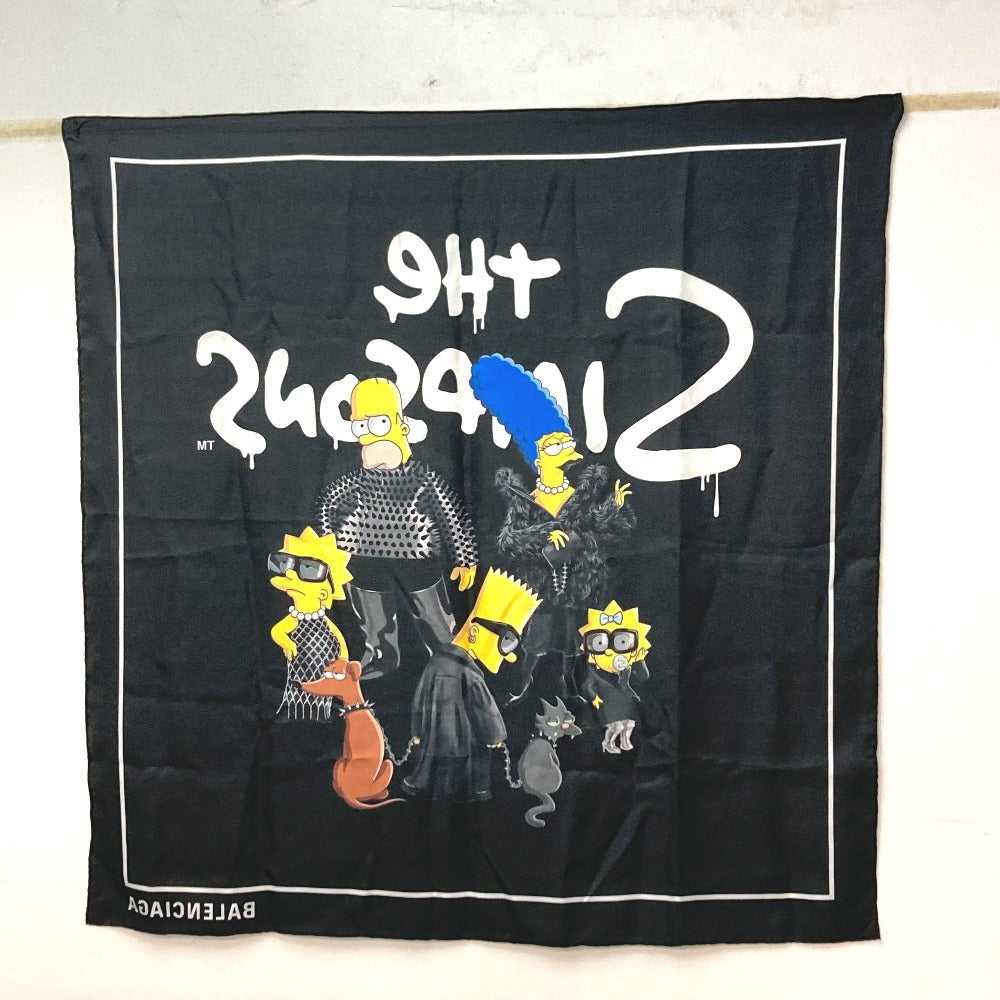 BALENCIAGA scarf silk black THE SIMPSONS Simpsons… - image 2