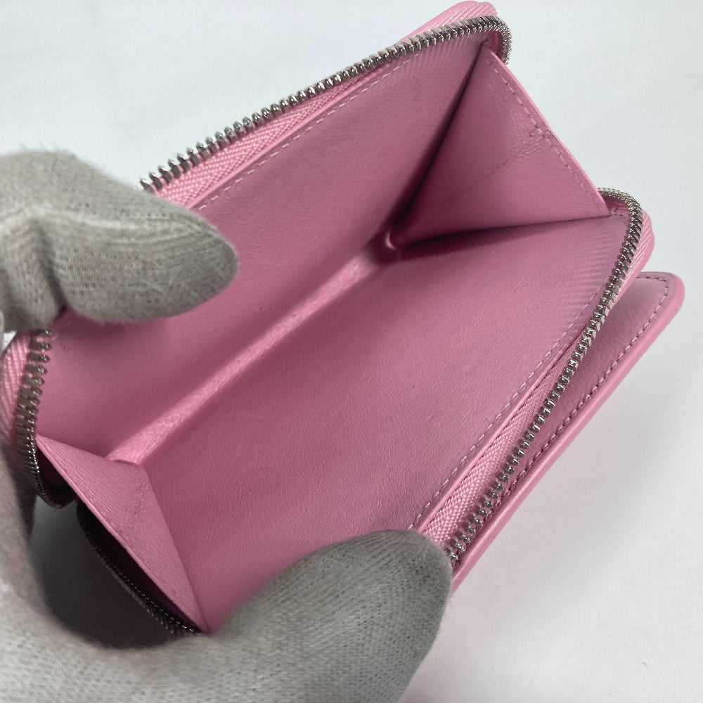 BALENCIAGA Folded wallet 674847 leather Light pin… - image 10