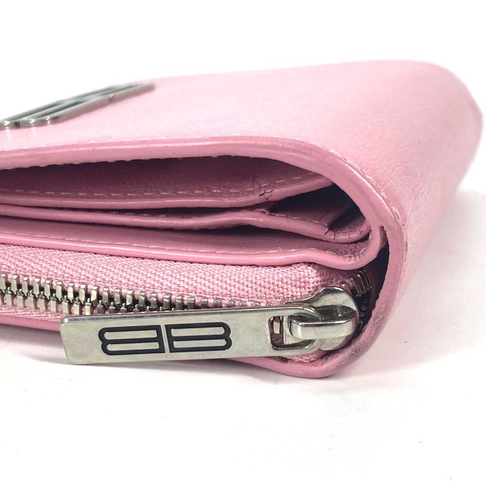 BALENCIAGA Folded wallet 674847 leather Light pin… - image 2