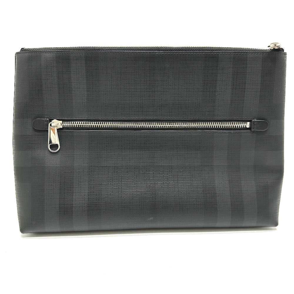 BURBERRY Clutch bag PVC black Check LDN logo mens… - image 2