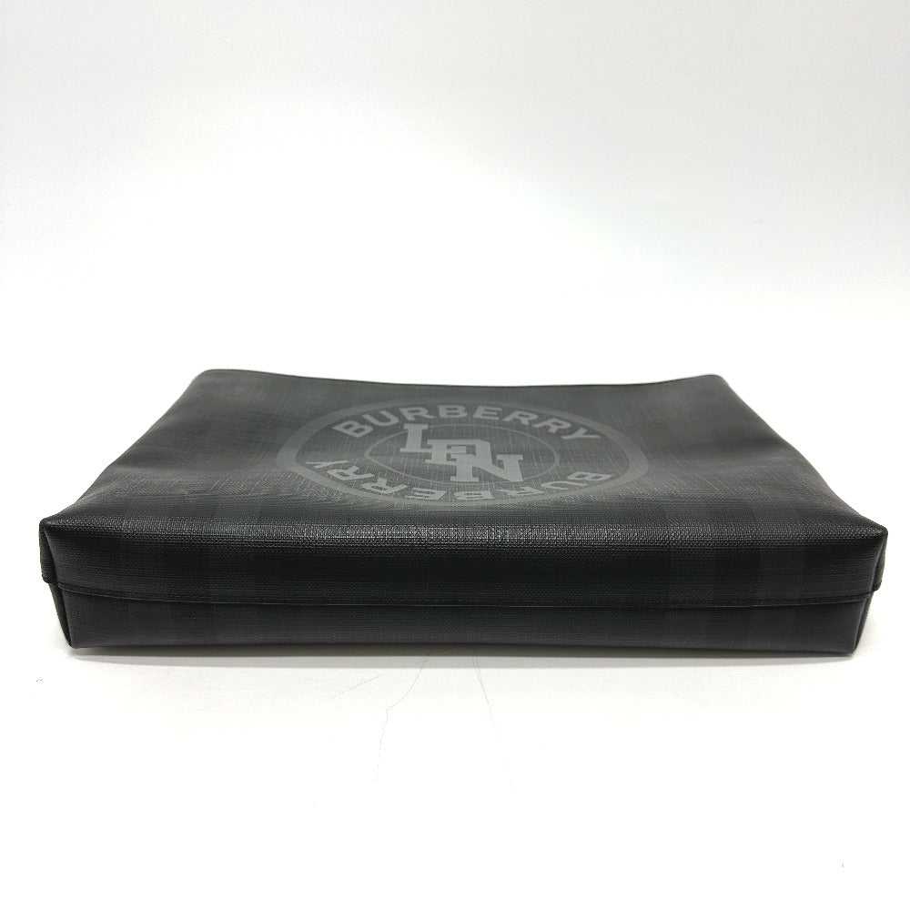 BURBERRY Clutch bag PVC black Check LDN logo mens… - image 3