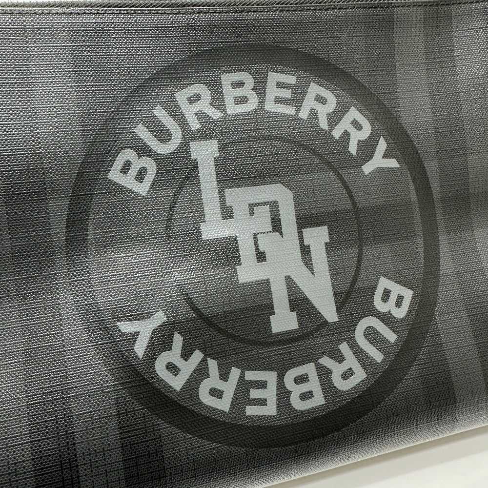 BURBERRY Clutch bag PVC black Check LDN logo mens… - image 7