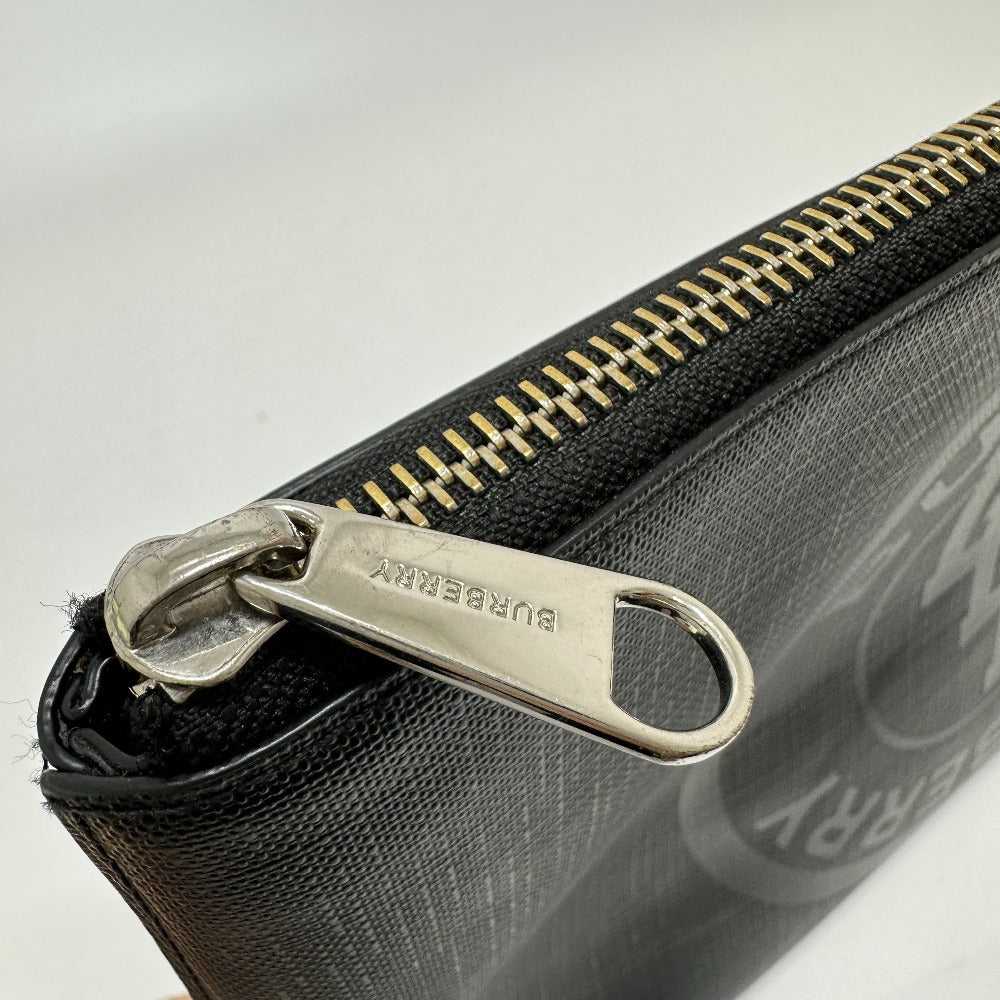 BURBERRY Clutch bag PVC black Check LDN logo mens… - image 8