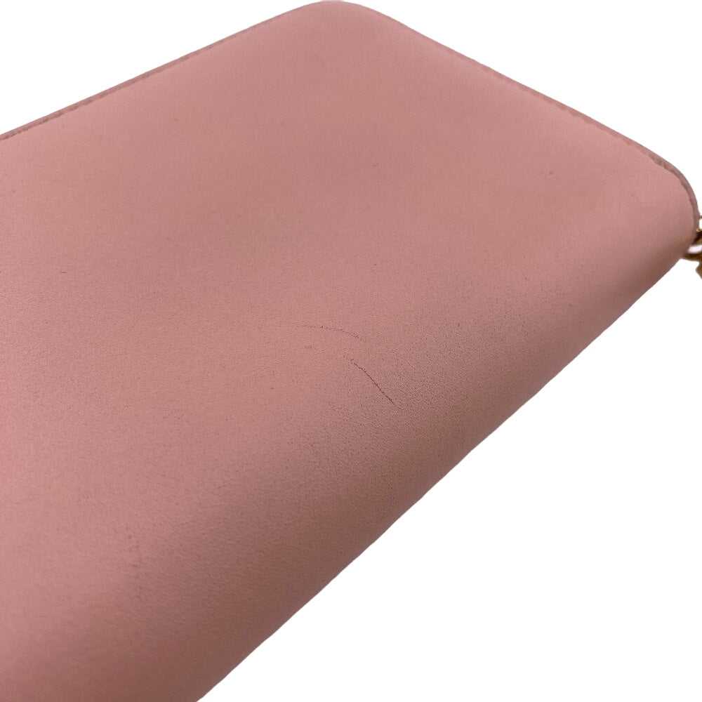 GUCCI Long Wallet Purse 453158 leather pink Zip A… - image 3