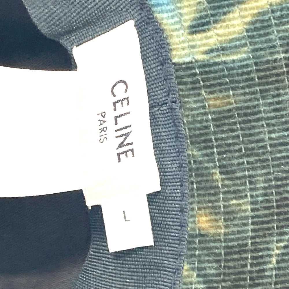 CELINE hat 2AU5B214Q cotton green Corduroy tie-dy… - image 6