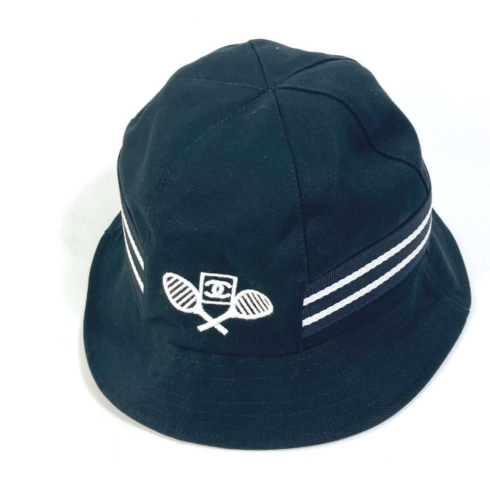 CHANEL hat cotton black sportssports Tennis CC CO… - image 6