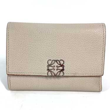 LOEWE Trifold wallet C821S33X01 leather beige Anag