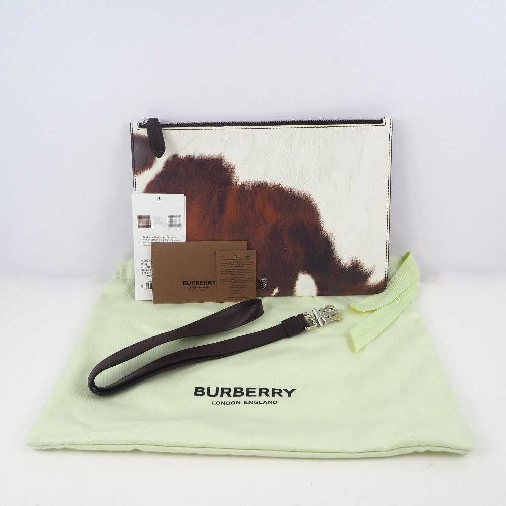 BURBERRY Clutch bag 8016991 Patent leather Brown … - image 7