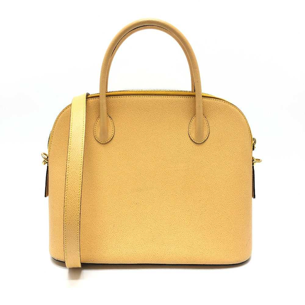 CELINE Shoulder Bag leather Yellow beige type Vin… - image 1