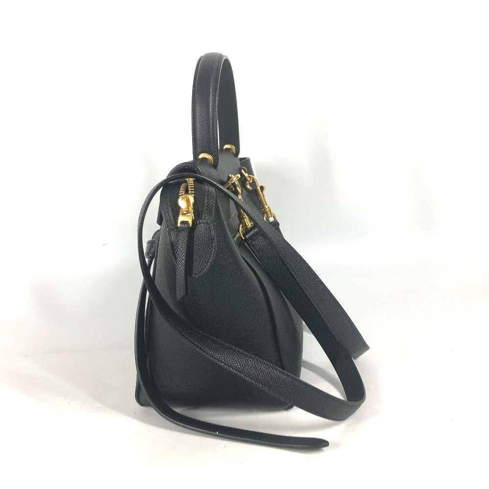 CELINE Handbag leather black Micro Tote Bag Belt … - image 4