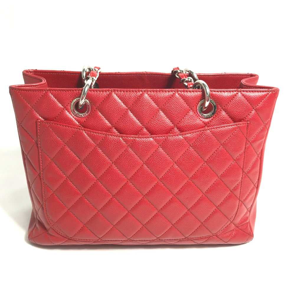 CHANEL Tote Bag A50995 Caviar skin Red CC COCO Ma… - image 2