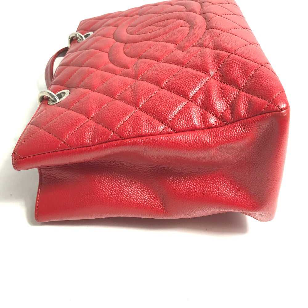 CHANEL Tote Bag A50995 Caviar skin Red CC COCO Ma… - image 7