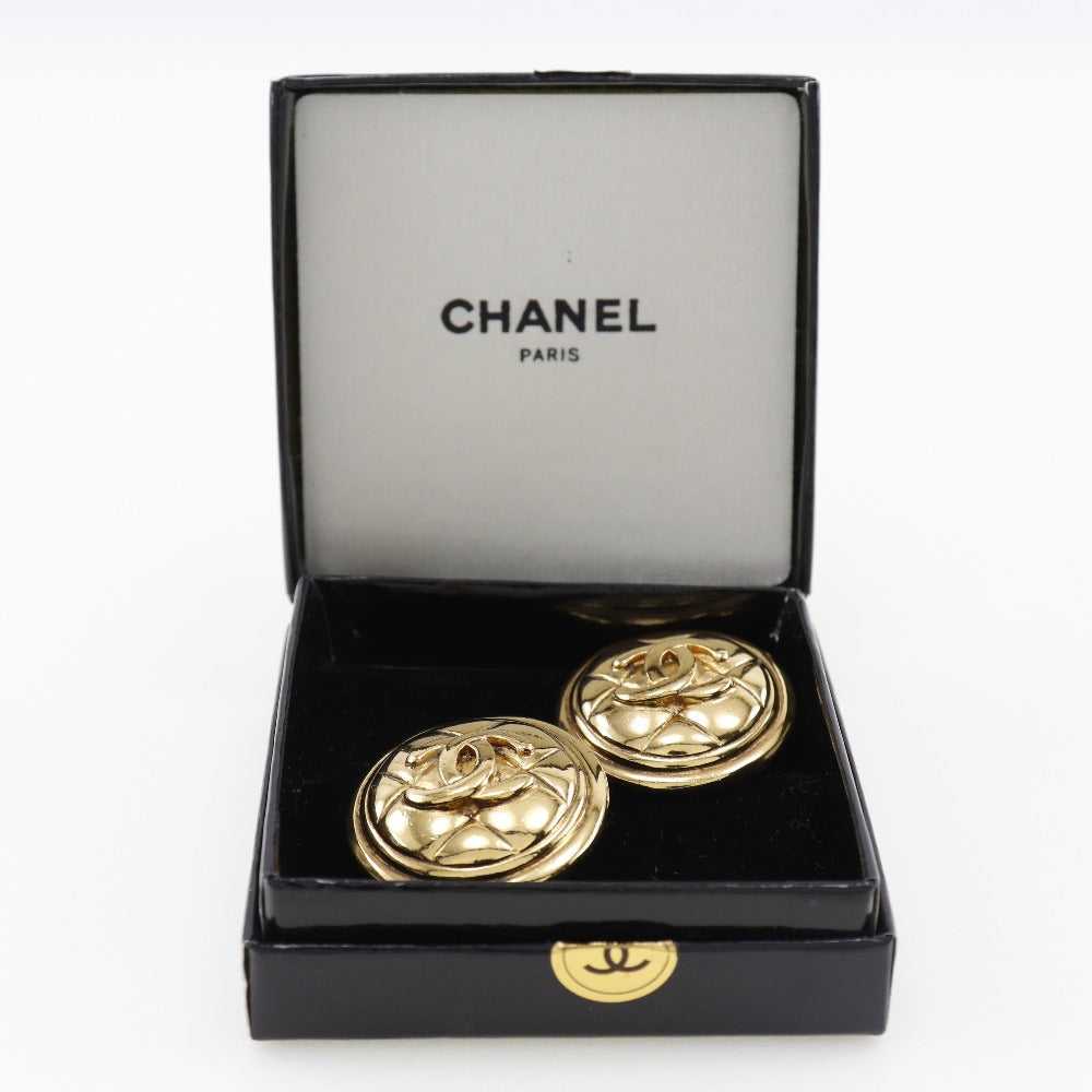 CHANEL Earring Plated Gold gold vintage Matrasse … - image 7