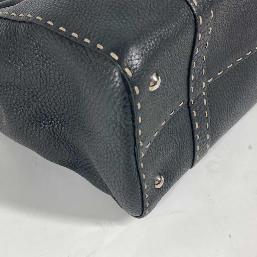 FENDI Shoulder Bag leather black vintage Celeria … - image 7