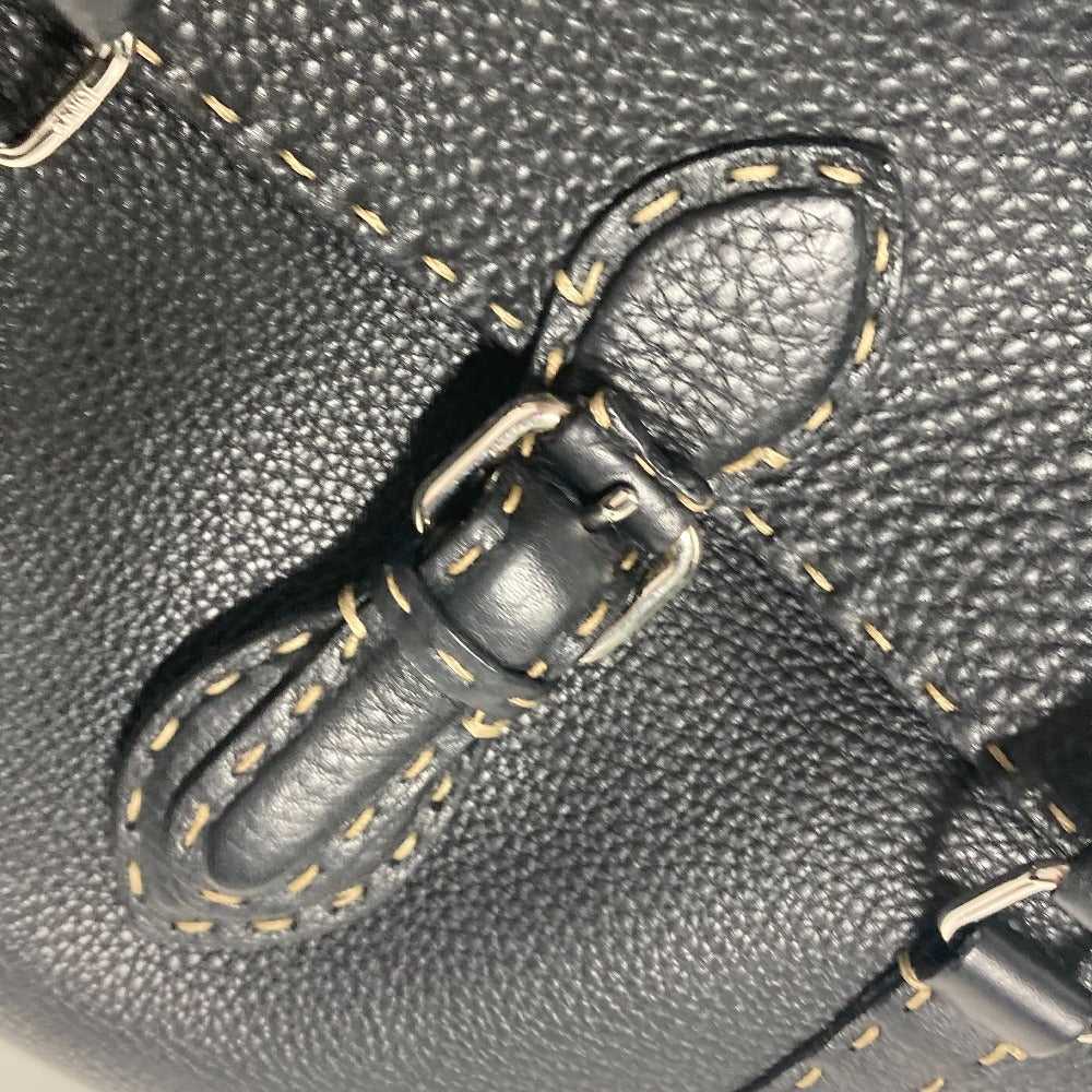 FENDI Shoulder Bag leather black vintage Celeria … - image 8