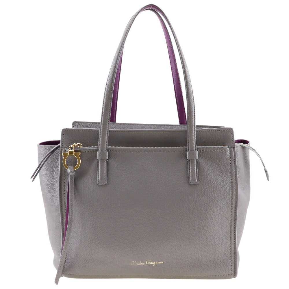 Salvatore Ferragamo Tote Bag 21F216 leather gray … - image 1