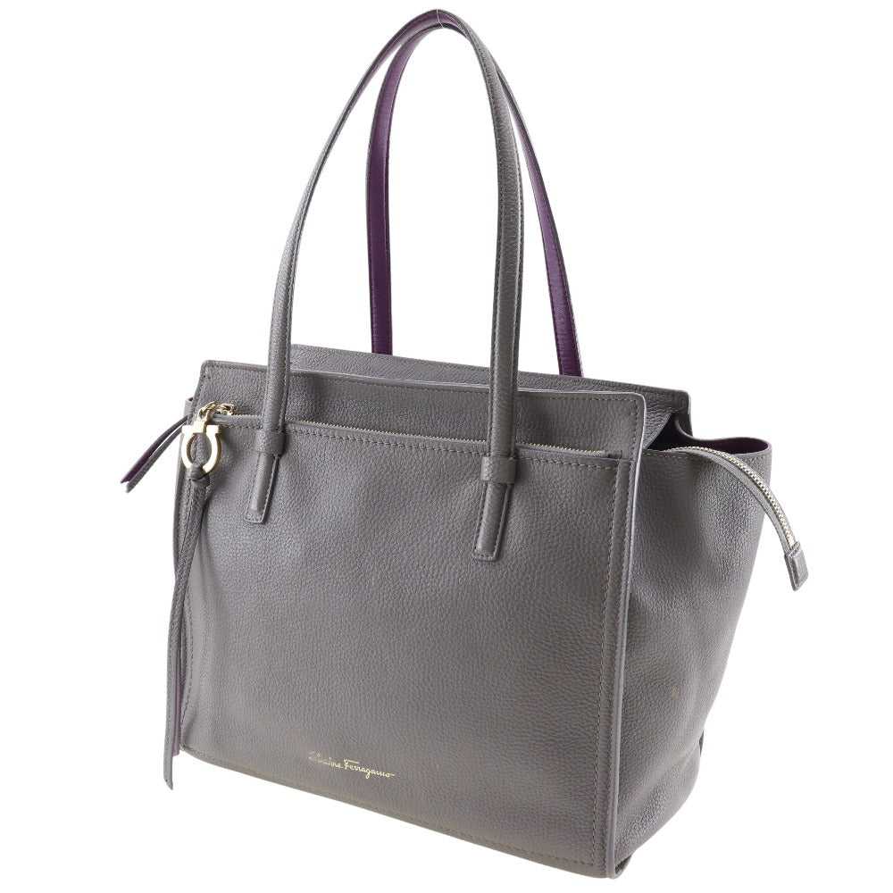 Salvatore Ferragamo Tote Bag 21F216 leather gray … - image 2