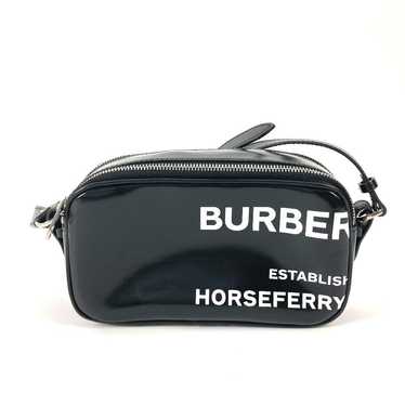 BURBERRY Shoulder Bag leather black By color logo 